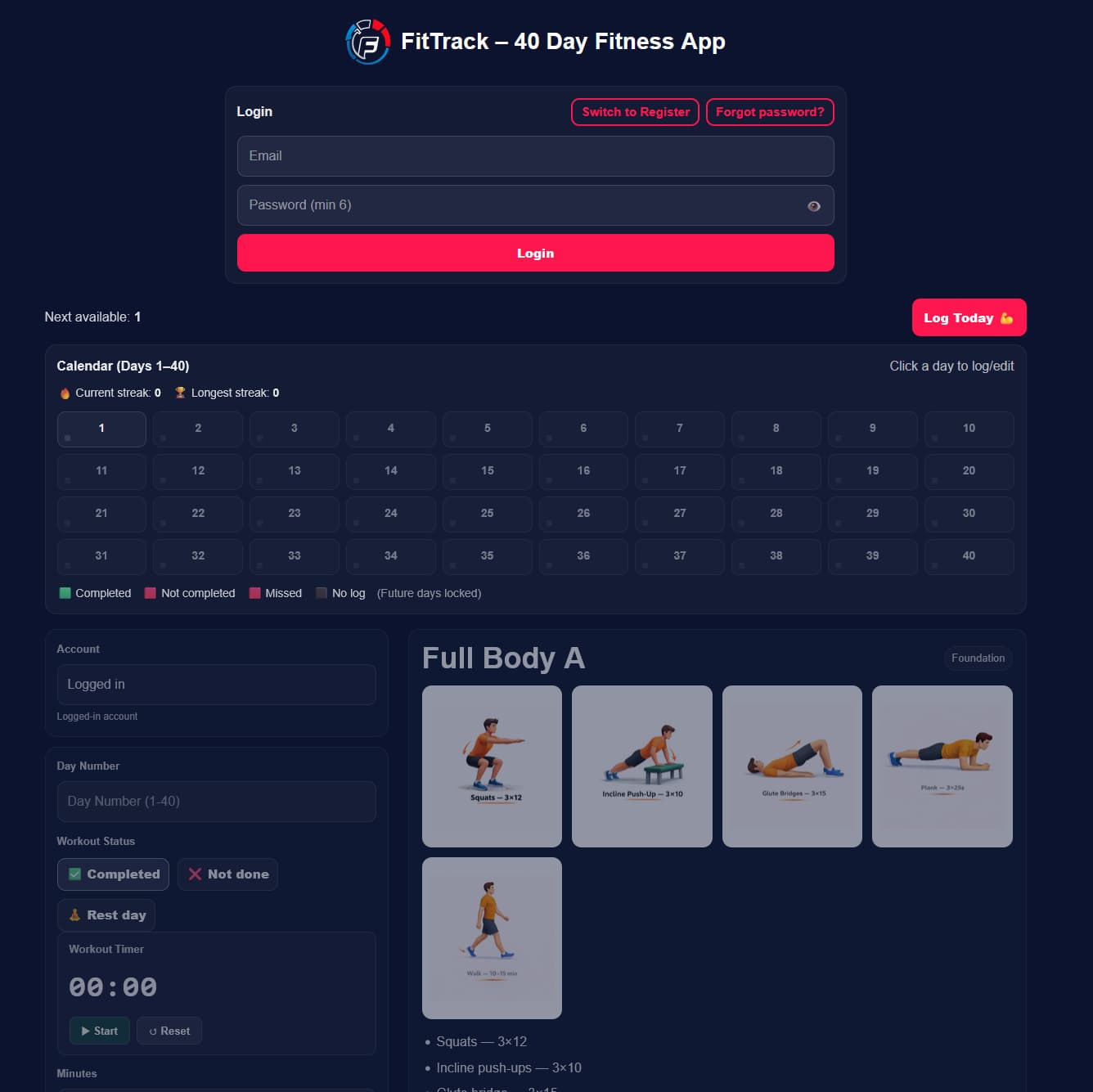 FitTrack App