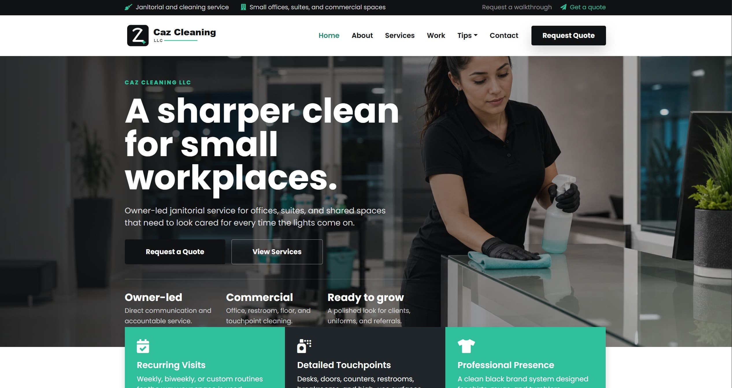 Caz Cleaning LLC Website