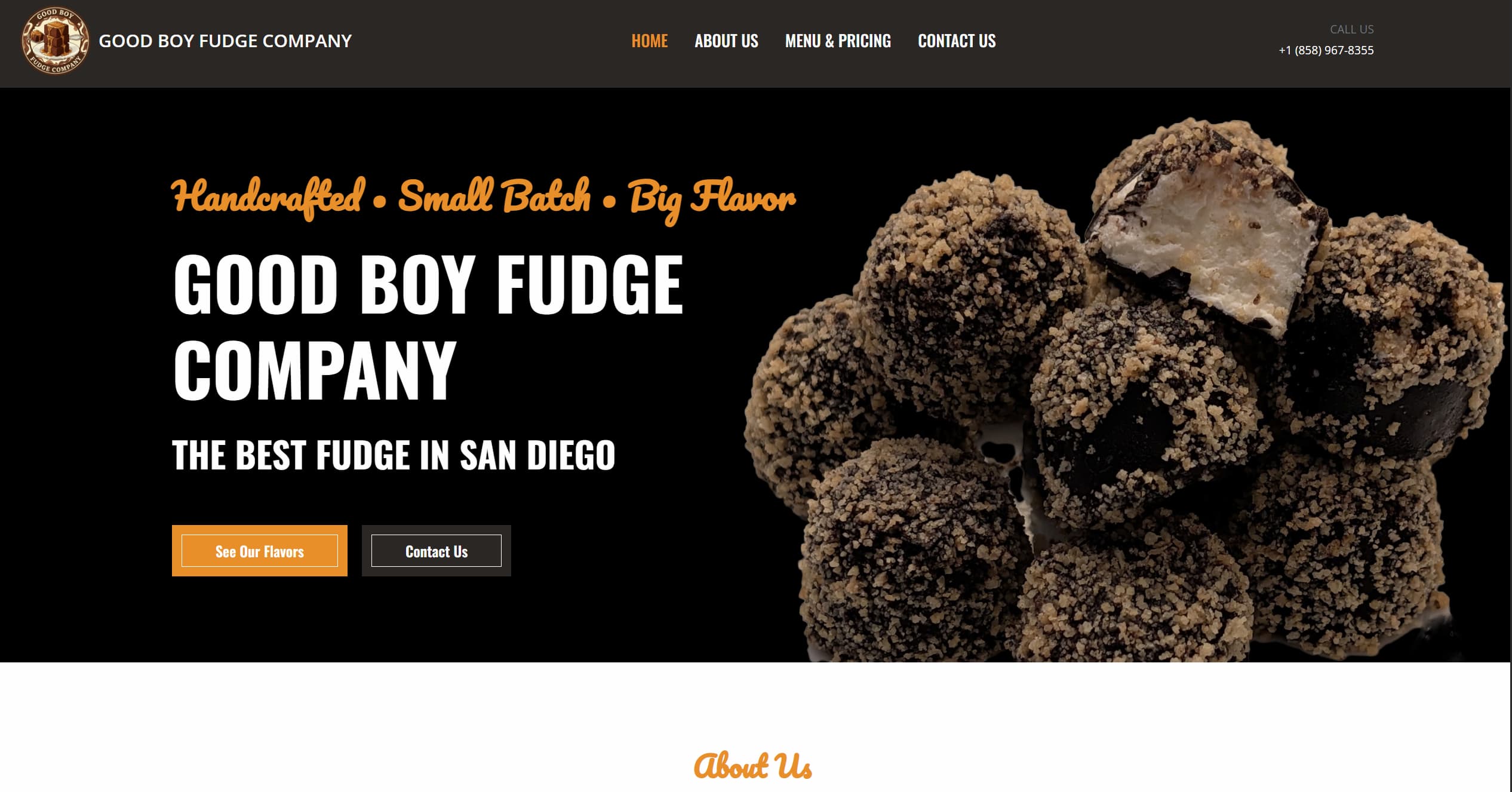 Good Boy Fudge Company Website