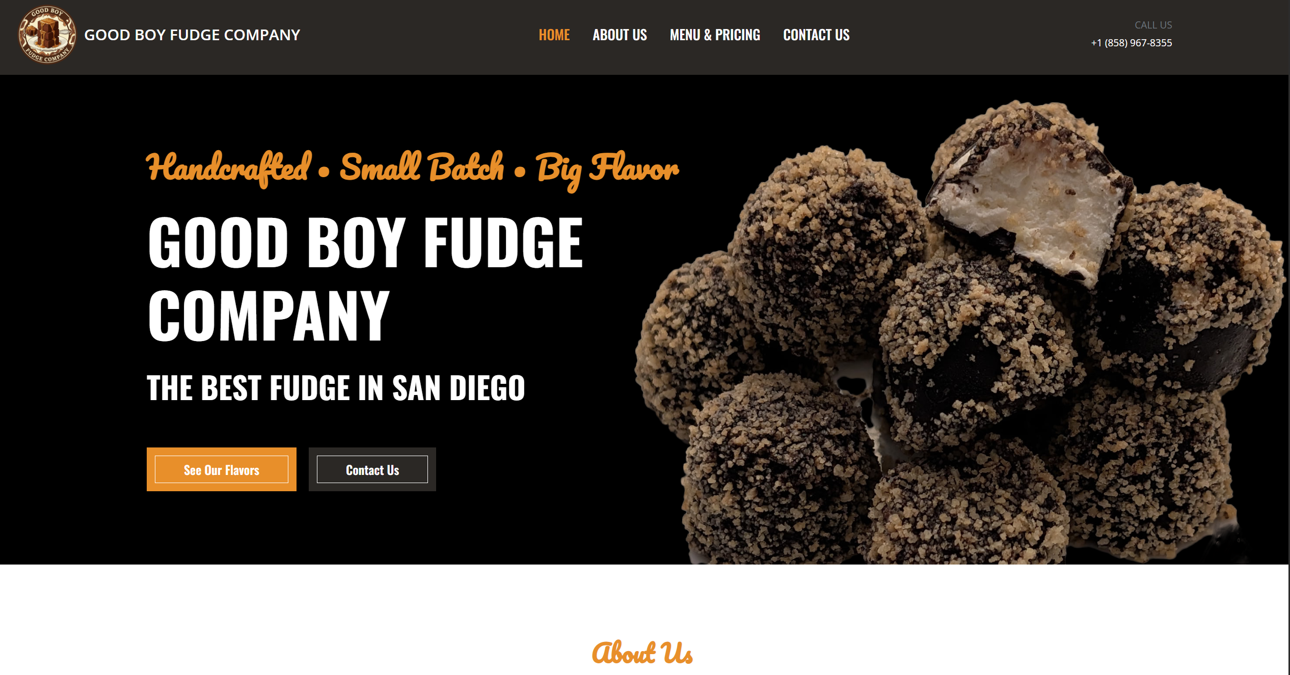 Good Boy Fudge Company Website