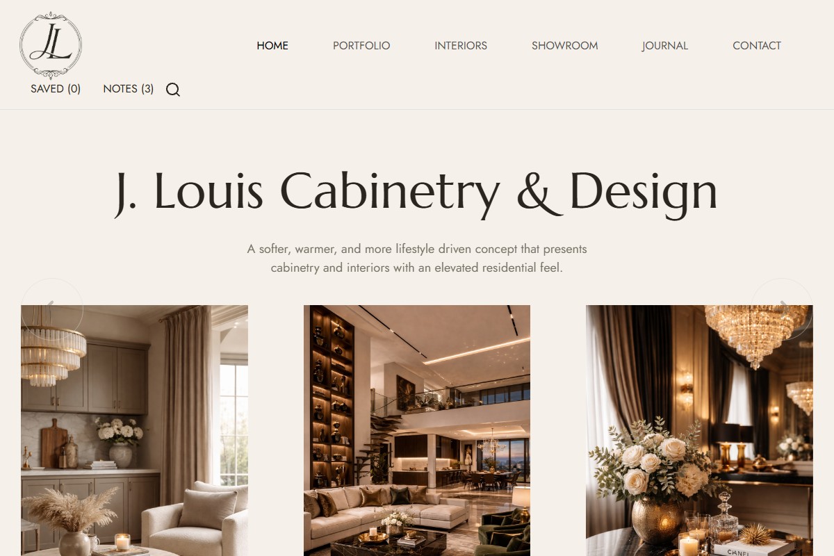 J. Louis Cabinetry & Design Website