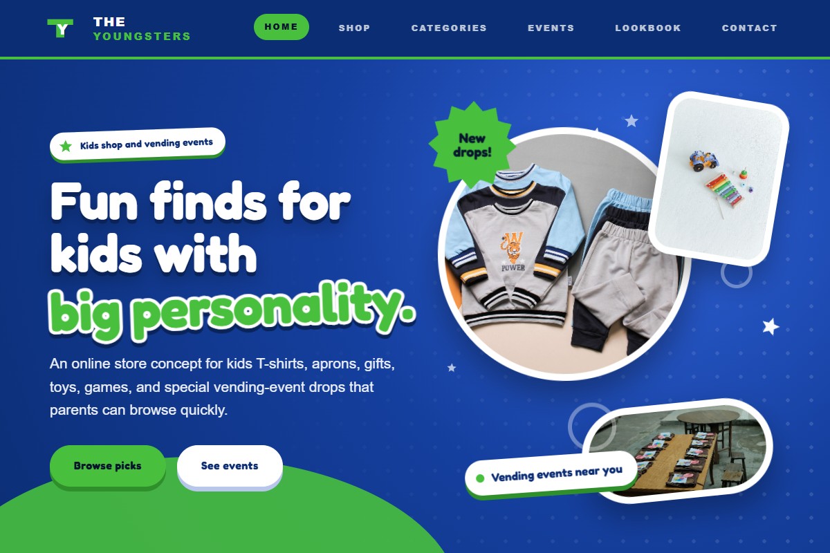 The Youngsters Kids Store Website